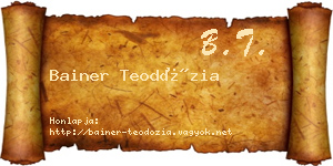 Bainer Teodózia névjegykártya